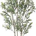 Alupssuc 6ft Olive Trees Artificial Indoor & Outdoor, Faux Olive Tree with Lively Artificial Trunk and Lifelike Fruits, Fake Potted Tree for Modern Home Office Living Room Decor