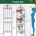 Metal Trellis Outdoor 70.8" x 19.5" - 4 Pack, Trellis for Climbing Plants Outdoor, Rustproof Metal Garden Trellis for Vine Cucumbers, Vegetables, Flower Support