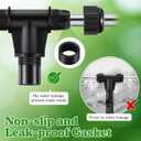 2 Set Traveling Sprinkler Arms Kit, Tractor Sprinkler Parts Compatible with Nelson and Orbit, T Part with Anti Leak Gasket for Efficient Lawn/Garden Watering