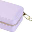 Portable Travel Small Jewelry Organizer and Storage with Detachable Pendant Present for Girls and Women,Jewelry Box in Purper Color