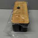 Cable Management Box - Wooden Style Large Cord Organizer to Hide Wires & Power Strips | Desk Computer Cable Organizer | Safe ABS Material | 16" (L) x 6.2" (W) 5.3" (H) | for Home & Office - Black