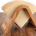 Bamboo Coffee Filter Holder - Storage Rack & Stand for 4 Filter Papers (Type A)