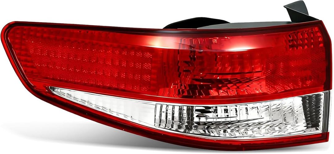 munirater Red Left Driver Outer Tail Light Brake Lamp Replacement for Accord Sedan 2003-2004