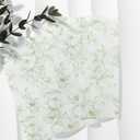 UNIQOOO 50 Pack Pre-Folded Green Grace Bloom Vellum Jackets for 5x7 Invitations, 115GSM Transparent Vellum Jacket for Vintage Themed Wedding & Events