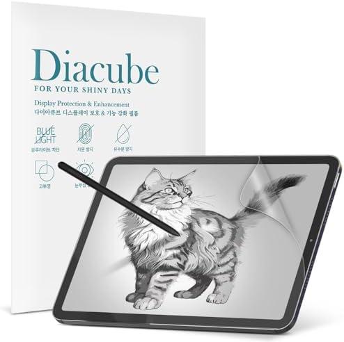 DIACUBE [2 Pack] Paperfeel Screen Protector For Samsung Galaxy Tab S6 Lite 10.4 Inch (2024/2022/2020), Anti-Glare Matte PET Film for Drawing and Writing Like on Paper, High Touch Sensitivity, Easy Installation