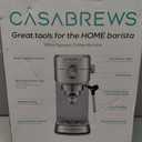 CASABREWS CM5418 Espresso Machine 20 Bar, Compact Espresso Maker with Steam Milk Frother, Stainless Steel Coffee Machine with 34oz Removable Water Tank for Cappuccino, Gift for Women or Men, Silver