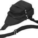 Banelu Small Sling Backpack Crossbody Sling Bag for Women Men, Chest Bag Daypack Fanny Pack Cross Body Bag for Outdoors Hiking Traveling - Black