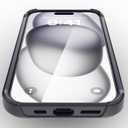 TEAM LUXURY Case for iPhone 15, 6.1 Inch [Military-Grade Drop Protection] Shockproof Rugged Protective Phone Cover, Non-Slip Grip - Wireless Charging Compatible - (Black)