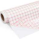 WELSTIK Clear Vinyl Transfer Paper Tape Roll - 12" x 50 ft - Clear Tape for Printable and Patterned HTV and Adhesive, Large & Small Crafts, Heat Press