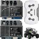 JR1932RX-24V Power Wheels Control Box with Remote Control,24Volt High Power Receiver for Ride On Upgrade Replacement Parts,Power Wheels Control Board Conversion Kit