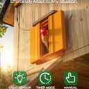 Chickcozy Solar-Powered Automatic Chicken Coop Door, Dual Motor Chicken Coop Door with Light Sensor, Timer & Manual Mode, Automatic Coop Door with Dual Anti-Pinch System, Weatherproof