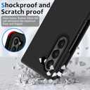Z Fold 6 Liquid Silicone Case for Samsung Galaxy Z Fold6 5G, Slim Phone Case for Women Girls Soft Gel Rubber Ultra Thin Anti-Scratch Design Protective Cover for Samsung Z Fold 6 5G 7.6-inch (Black)
