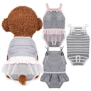 3 Pieces Reusable Dog Diapers Female Dog Period Diapers Washable Puppy Sanitary Panties with Adjustable Suspender Pet Underwear Jumpsuits for Female Doggy Doggie Puppy(S)