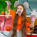Newcotte 6 Pieces Elephant Costume Kids Set Include Grey Elephant Ears Headband Nose Tail Paws Bow Tie Tutu Skirt Halloween Animal Fancy Dress Costume Kit Party Cosplay Accessories for Birthday (Gray)