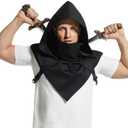 Hood Scarf Of Cowl Unisex Cloak Hooded Cape Hat With Adjustable Arms For Halloween Cosplay Costume