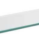 JQK Bathroom Glass Shelf, Tempered Glass Shower Storage 20 by 5 inches, 304 Stainless Steel Brushed Finish Wall Mount, TGS121L20-BN