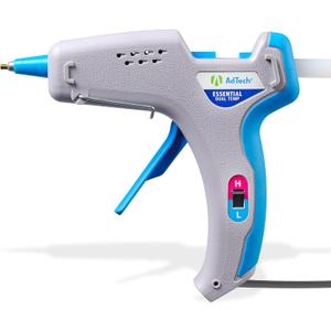 AdTech Essential Dual-Temp Hot Glue Gun | High & Low Temp for Crafting, DIY & Repairs | Ergonomic Design, 5-Foot Cord & Built-in Stand | Bonds Wood, Fabric, Metal & More