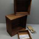 6 Pack Wooden Buffet Risers Rustic Wood Cupcake Stand Catering Supplies Buffet Display with Mini Signs Food Risers for Buffet Table Dessert Display Stand for Home Decor Party Wedding Birthday