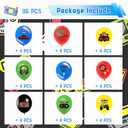 2 x Video Game Birthday Balloons  36 Pcs Gamer Themed Party Decorations for Boys Teens Level Up Gaming Balloons Set, 12 Inch Latex for Video Game Party Supplies, Game On Decor