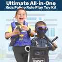 Ultimate All-in-One Kids Police Role Play Toy Kit - 15-Piece Policeman Pretend Play Set for Kids - SWAT Accessories for Dress Up Costumes - Badge, Shield, Vest, Handcuffs Included
