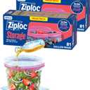 Ziploc Gallon Food Storage Bags, Stand-Up Bottom, Easy to Fill, 162 Count