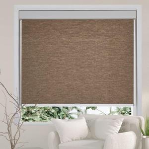 Persilux Roller Shades Light Filtering Cordless Free-Stop Roller Blinds for Windows (Brown 31" W x 72" H) Natural Woven UV Protection Privacy Window Shades for Home, Living Room, Office, Doors, Patio