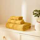 Marvione Bath Towels Set 6 Piece, 100% Turkish Cotton Highly Absorbent and Soft Towels for Bathroom 2 Bath Towels 2 Hand Towels 2 Washcloths, Gold