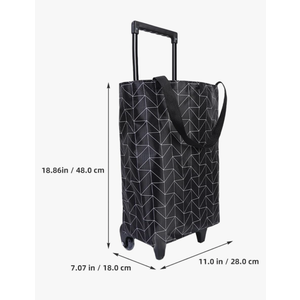 Folding Trolley Bag with Wheels Large Capacity Reusable Grocery Cart for Shopping Camping and Travel Hand Pulled Design Space Saving and Portable