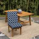 Arden earthFIBER Outdoor Dining Chair Cushion, 20 x 20, Rain-Proof, Fade Resistant, Sapphire Blue Garden Trellis, 1 Pack