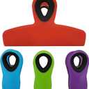 Soft Grip Bag Clips - Multi-Colored Chip Bag Clips, Kitchen Clips, Magnetic Chip Clips for Bags, Food Bag Clips with Airtight Seal - 3 Sets of 4 (12 Count)