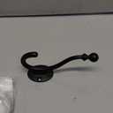 TUNNY Towel Hooks - 5 Pack Matte Black Coat Hook Robe Hooks Decorative Wall Hooks for Bathroom Bedroom Kitchen Towel Robe Clothes Cabinet Closet Hardware