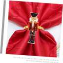Operitacx 6pcs Nutcracker Shape Napkin Rings, Nutcracker Napkins Napkin Buckle for Christmas Table Dinner Setting
