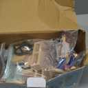 Giant bean 36pcs Wooden Dollhouse Furniture Set 5 Rooms 4 Family Dolls, Wood and Plastic Blue Dollhouse Accessories, Pretend Play Furniture Toys Christmas Birthday Gift for Boys Girls Kids Toddlers 3+