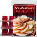 Scentsationals Christmas Wax Melts, Wax Cubes Strong Scent - Cinnamon Apples - Long Lasting Scented Melts for Warmer, 10oz (24-Cubes)