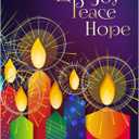 Religious Christmas cards - Love, Joy, Peace, pack of 20, 5x7in, printed in England, with Bible verse. Christian Christmas cards with envelopes bulk, by Just Cards Direct