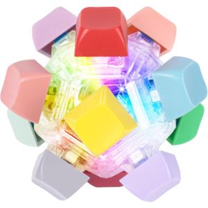 Keyboard Fidget Toy for Adults Keyboard Clicker with LED Light Fidget Stress Relief Sensory Toy