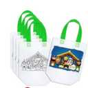 Kacctyen 45pcs Easter Coloring Goodie Bags Color Your Own Graffiti Bags Reusable Art Party Favor for Easter Barnyard Birthday