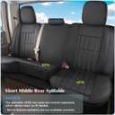 Truckiipa Car Seat Covers Full Set, Dodge Ram Seat Covers Full Coverage Leather Protector Pickup Truck Accessories, Custom Fit for 2002-2018 Ram 1500, 2002-2025 Ram 2500 3500 Crew Mega Cab, Black