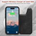 LOHASIC Wallet Case for iPhone 15 Plus, 5 Card Holder, Safe RFID Blocking, Vintage PU Leather Phone Cover for Men Women, Kickstand Flip Folio Portfolio, 6.7 Inch - Black