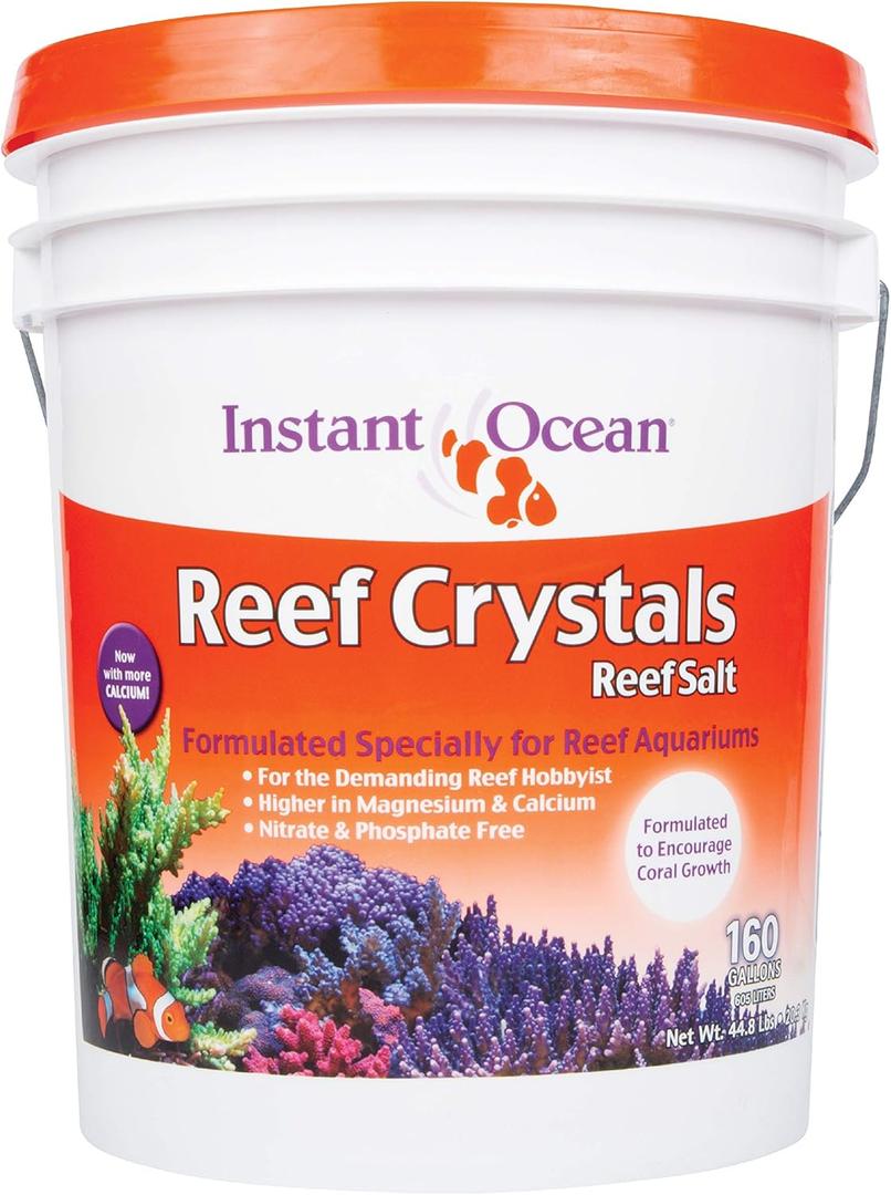Instant Ocean Reef Crystals Reef Salt, Formulated Specifically For Reef Fish Tank Aquariums (160-Gallon)