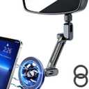Magnetic Phone Holder for Car, Rear View Mirror Phone Holder Car Mount Magsafe 360 Adjustable with Metal Body, Aluminum Alloy Rearview Cellphone Stand Fit for iPhone 16 15 14 13 12 Series