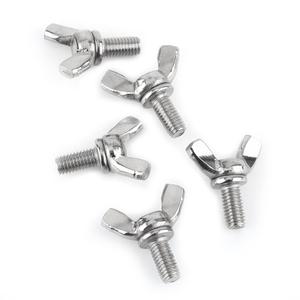 304 Stainless Steel M5 Butterfly Wing Screws Set 5 Pcs Machine Screw Assortment Kit with Wingbolt Screws and Bolts