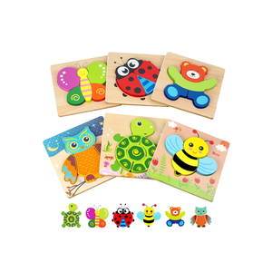 Magifire Wooden Puzzles for Toddlers 1-3, Set of 6 Montessori Toys, 1 Year Old Wood Puzzles for Baby Boys Girls, Large Pieces Safe for Kids, Includes Storage Bag and Giftable Box