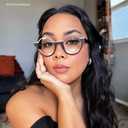 VOOGLAM Blue Light Glasses for Women Men Anti Eyestrain Dry Eyes Round Eyeglasses Latina