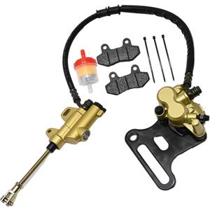 12mm Rear Disc Hydraulic Brake Master Cylinder Caliper Assembly Pad for 70cc 90cc 110cc 125cc 140cc 150cc SSR apollo Taotao Coolster Roketa SDG 107 Pitster Pro Atomik Sikk Chinese Pit Dirt BIke