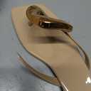 Coutgo Womens Flat Sandals Comfortable Flip Flops Slide Sandals Summer Beach Shoes with Metal Decoration (Beige), Size 8