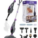 CYK Steam Mops for Floor Cleaning, 12 in 1 Handheld Steam Cleaner for Home, Floor Steamer for Hardwood Floors and Tile (Purplegrey)