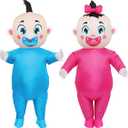 2 Pack Giant Inflatable Baby Costume 91", Blow Up Outfit for Adults, Baby Gender Reveal Party & Gender Reveal Ideas, Boy Girl Reveal Costume for Halloween Christmas Cosplay