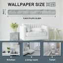 Brick Wallpaper Peel and Stick 17.71" X 236" Self Adhesive Gray Vinyl Film Contact Paper 3D Stone Stick On Waterproof Wallpapers Bathroom Bedroom Backsplash (White)