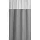 N&Y HOME 48 Inch Waffle Weave Shower Curtain with Snap-in Fabric Liner & 12 Metal Hooks Set - 48" x 72" Shower Stall Size, Hotel Style & Mesh Top Window, Machine Washable - Gray, 48x72